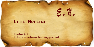 Erni Norina névjegykártya